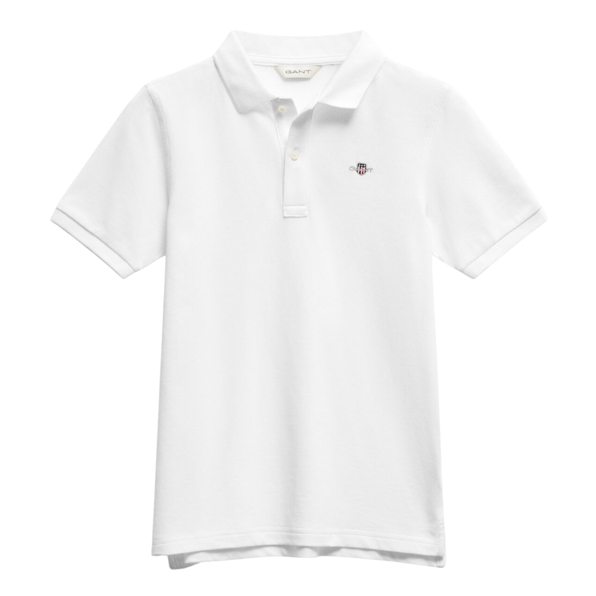 Gant - Pique Shield Jr SS Polo White
