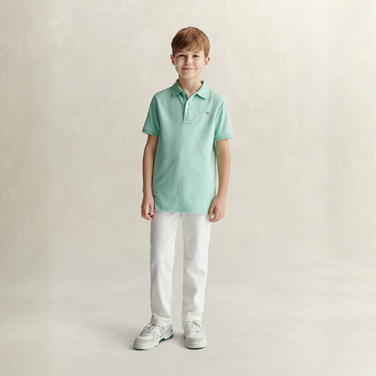 Gant - Pique Shield Jr SS Polo Washed Turquoise
