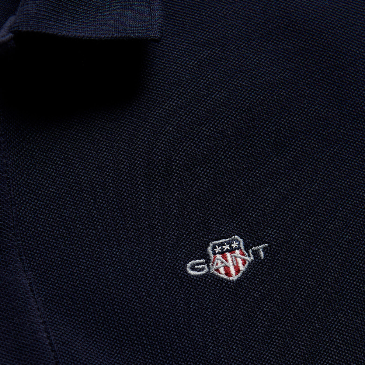 Gant - Pique Shield Jr SS Polo Evening Blue