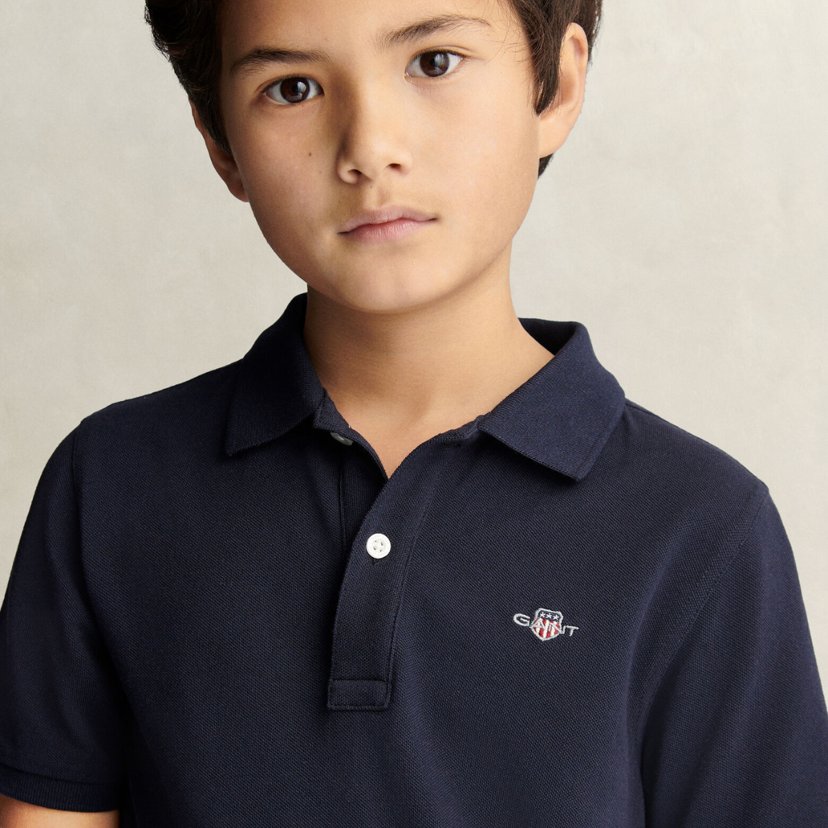 Gant - Pique Shield Jr SS Polo Evening Blue