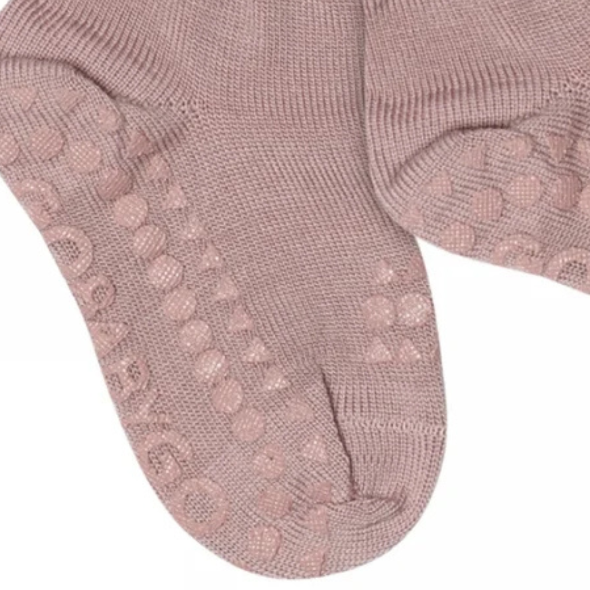 GoBabyGo - Sokker i Merinoull med Blonder Antiskli Rose Blush