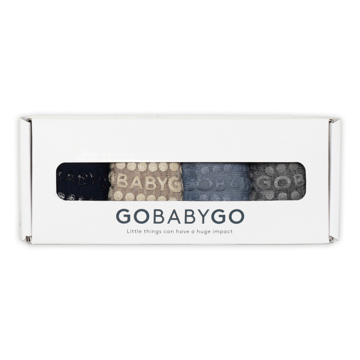 GoBabyGo - Sokker Ull Combo-box 4 pk Blue/ Sand/ Blue/ Grey