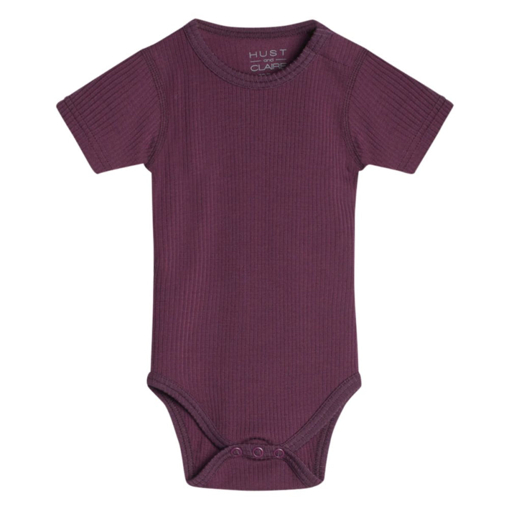 Hust and Claire - Body i Ull og Lyocell Bet Plum Wine