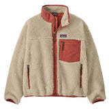 Patagonia - Kids Retro-X Fleece Jacket Natural /Potters Red