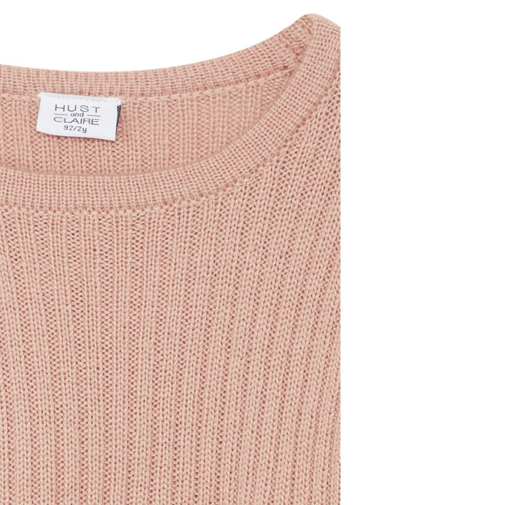 Hust and Claire - Kjole i Ull Strikket Rose Cloud