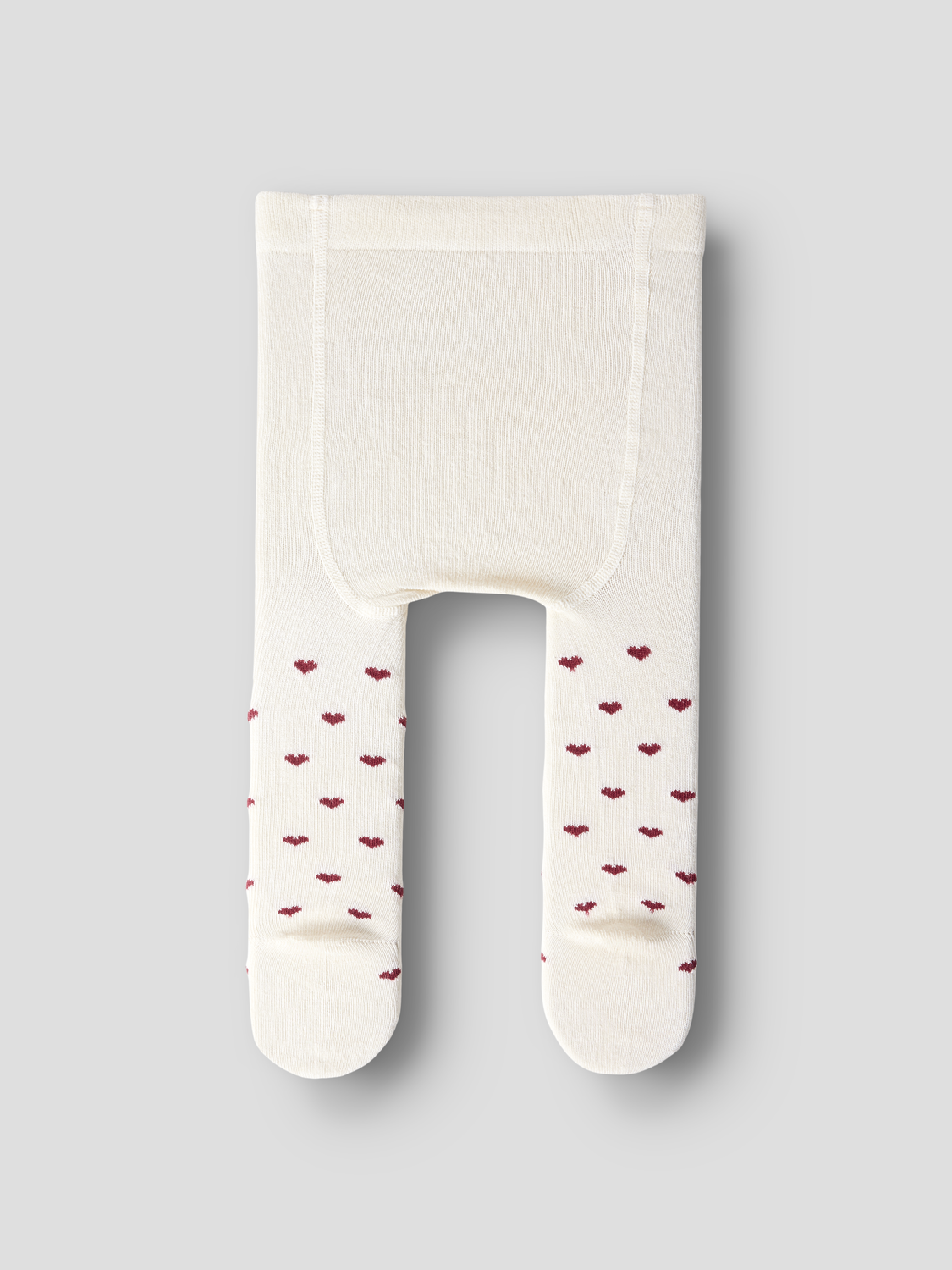 Lil' Atelier - Strømpebukse Baby Reba Turtledove + Biking Red Hearts