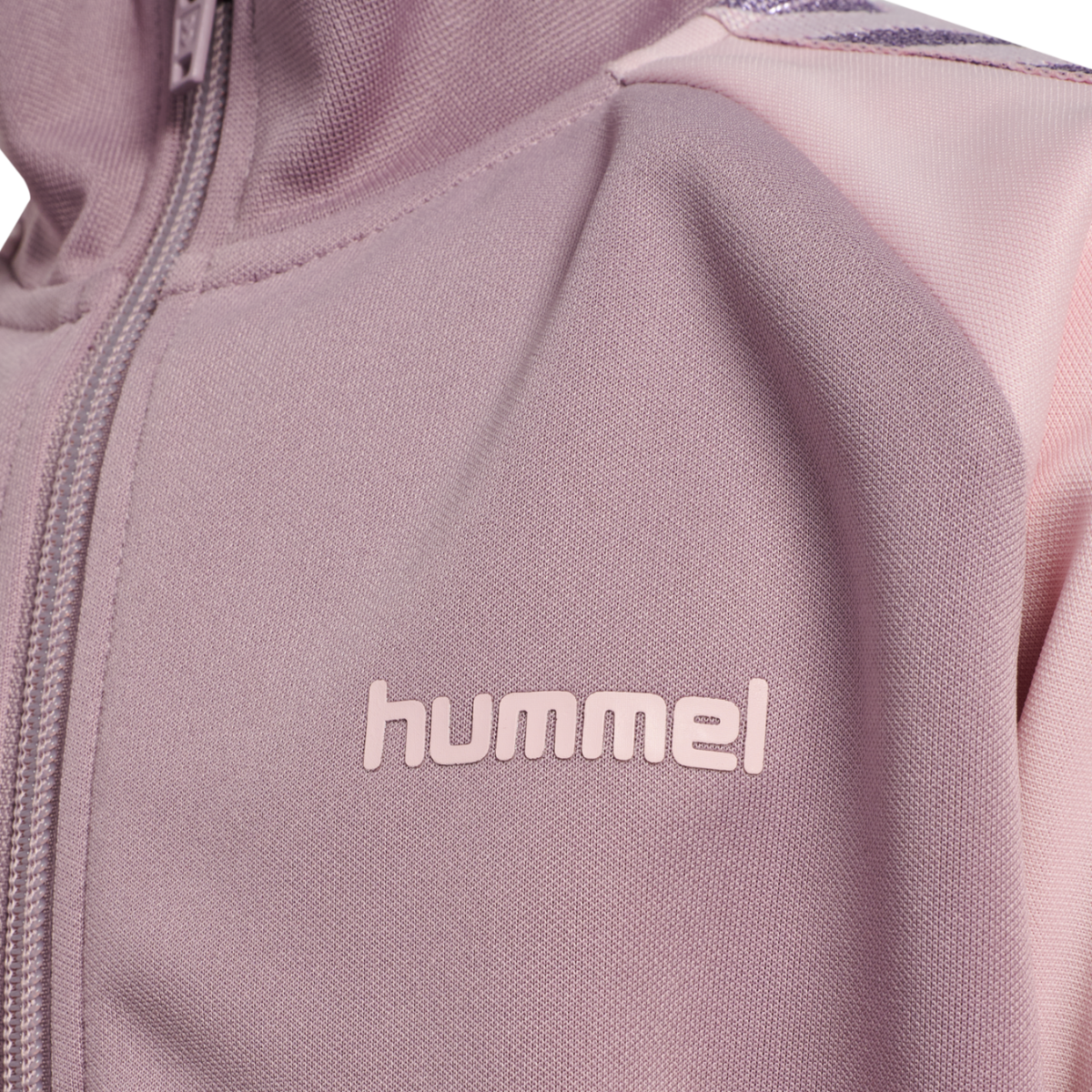Hummel - Zip-jakke Poly Tape  Sea Fog