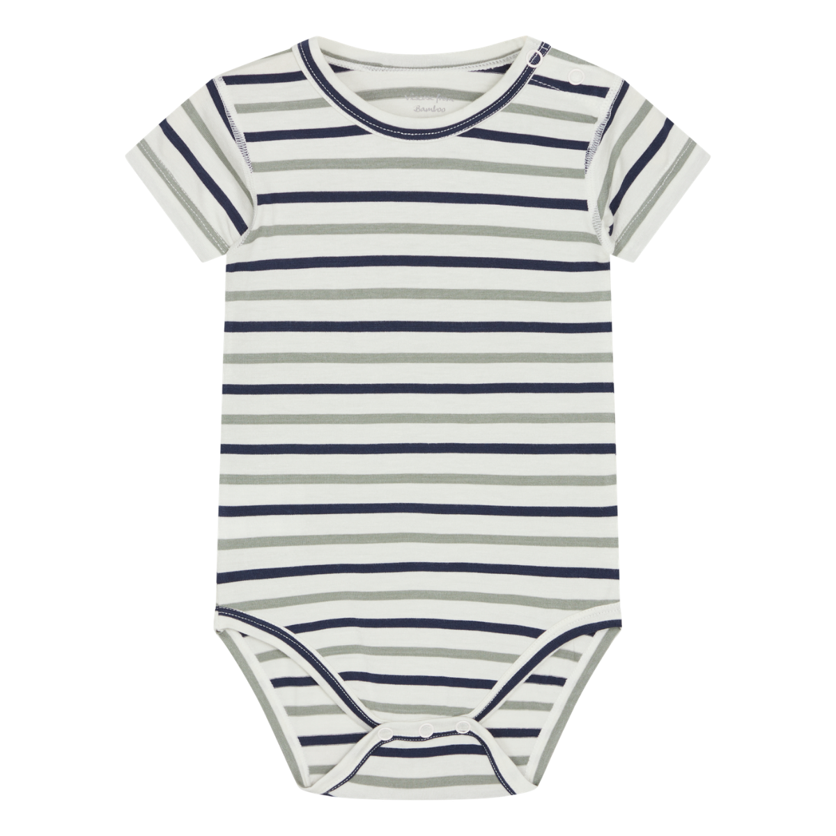 Hust and Claire - Body Kortermet Bambus Buller Stripe Seagrass