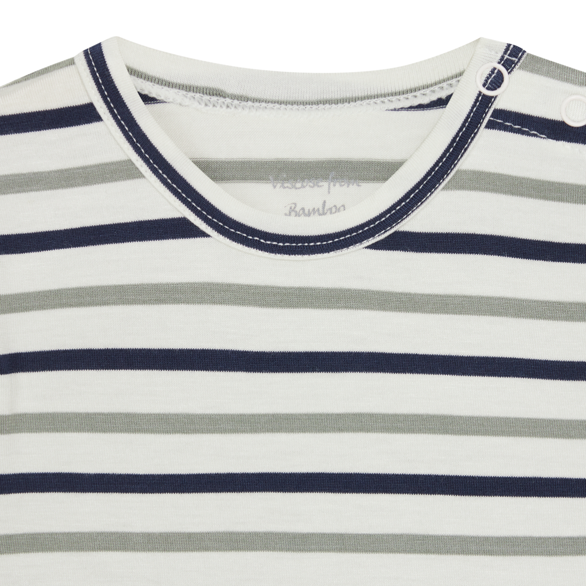 Hust and Claire - Body Kortermet Bambus Buller Stripe Seagrass