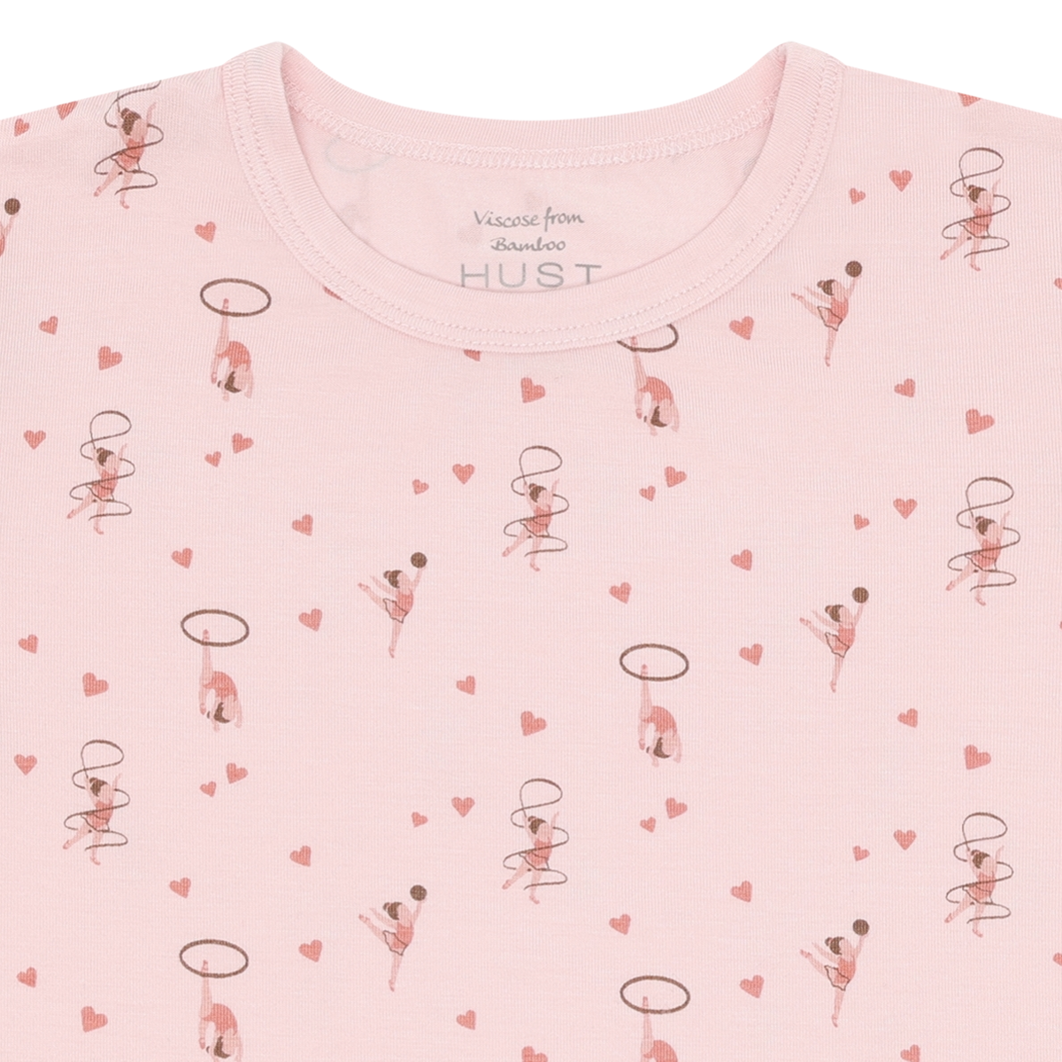 Hust And Claire - 2-delt Pysjamas i Bambus Fun Retro Chalk Pink