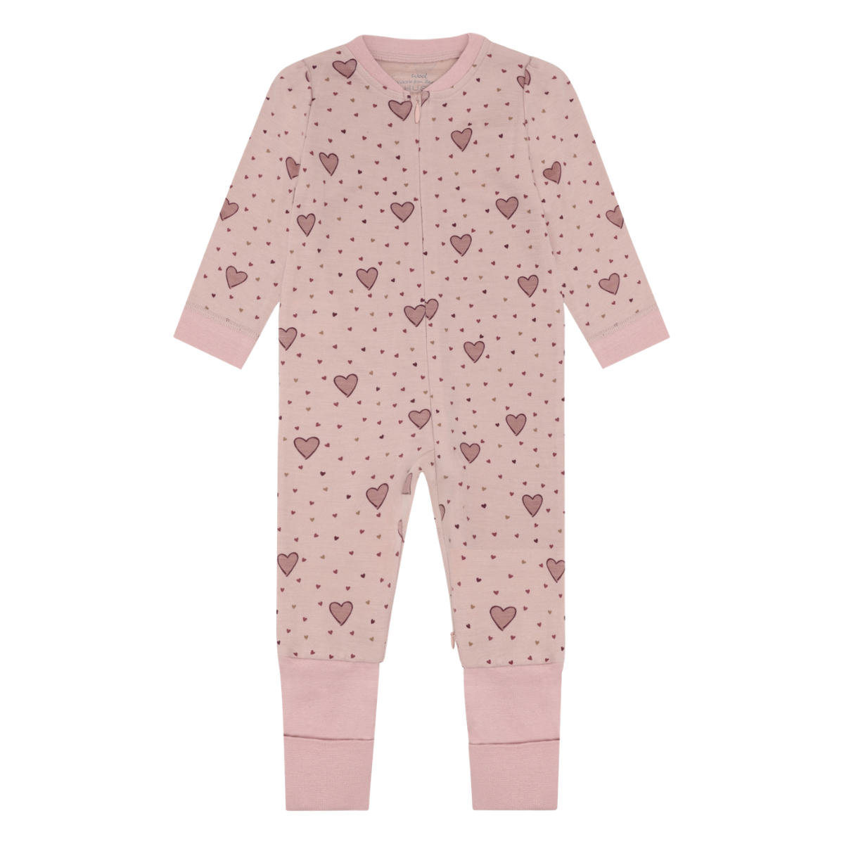Hust & Claire - Heldress i Ull/Bambus Hearts Puff Dusty Rose