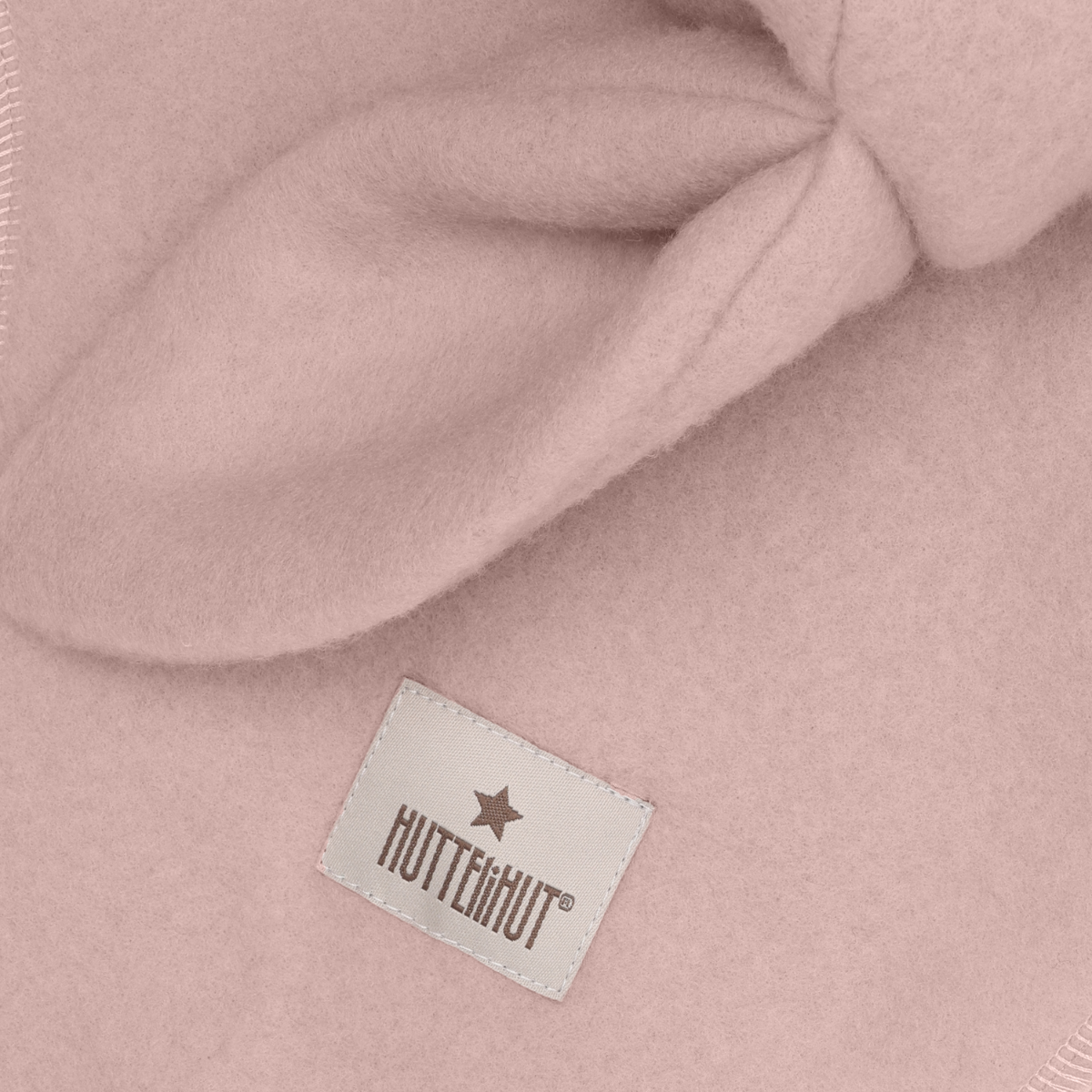 Huttelihut - Balaclava Ullfleece Kaninører Mahogany Rose