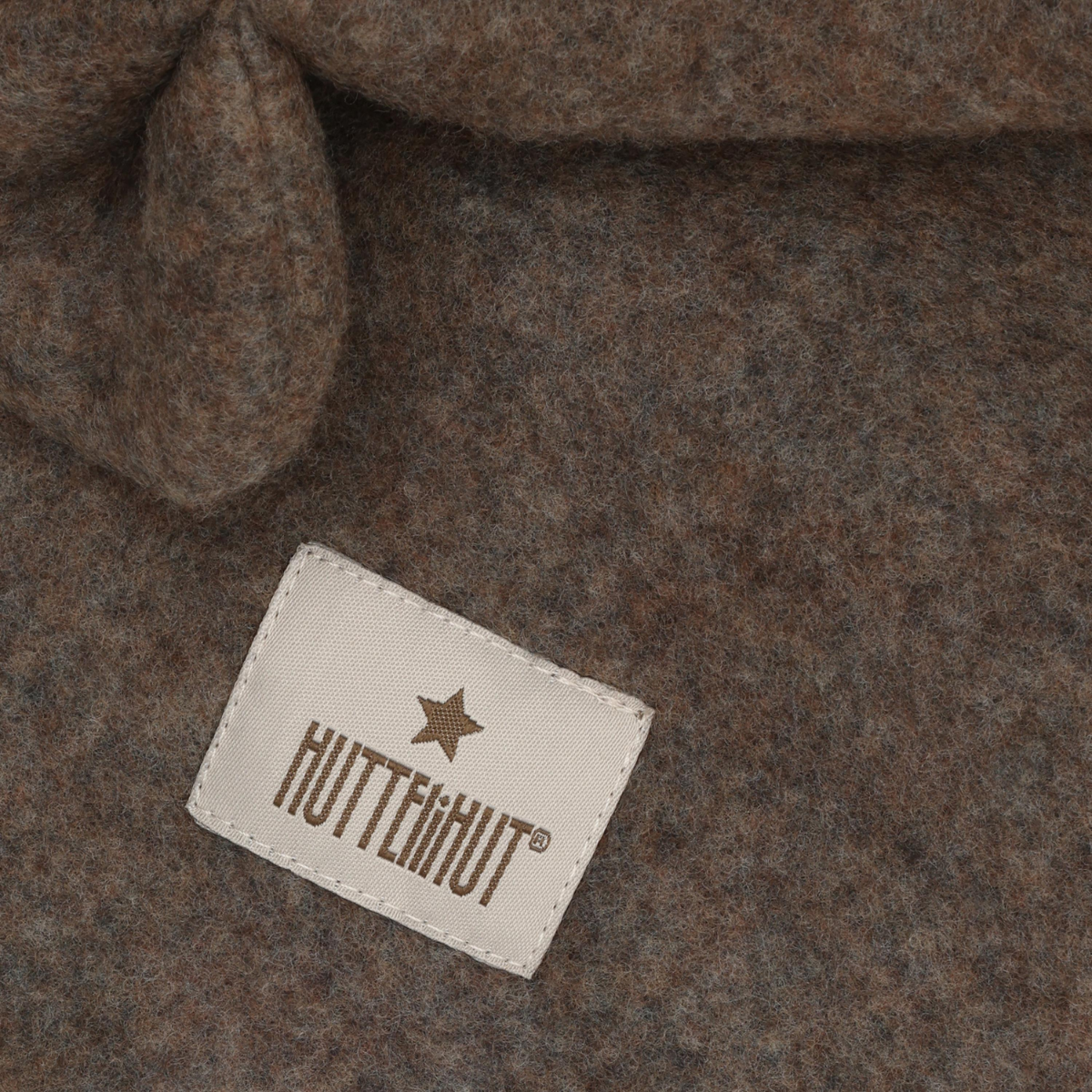 Huttelihut - Balaclava Ullfleece Ører Brown Melange