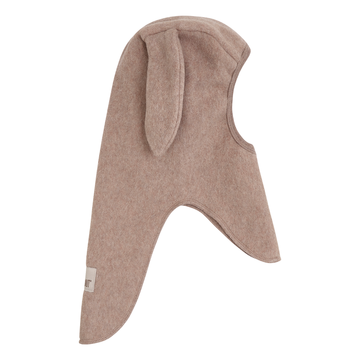 Huttelihut - Balaclava Kaninører Bomullsfleece Savannah Melange