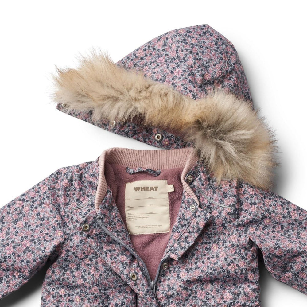 Wheat - Vinterjakke Mini Mathilde Tech Winter Flowers