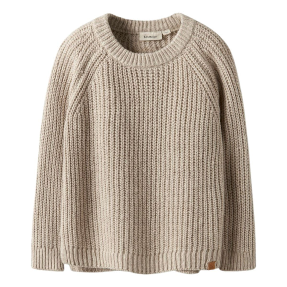 Lil'Atelier - Genser Rumba Knit Loose Oxford Tan Melange