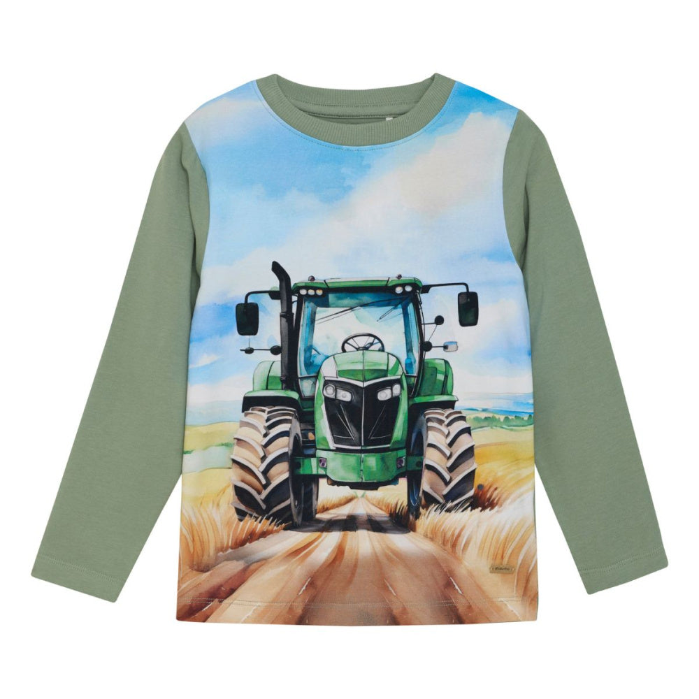 Minymo - Genser Traktor Grønn Hedge Green