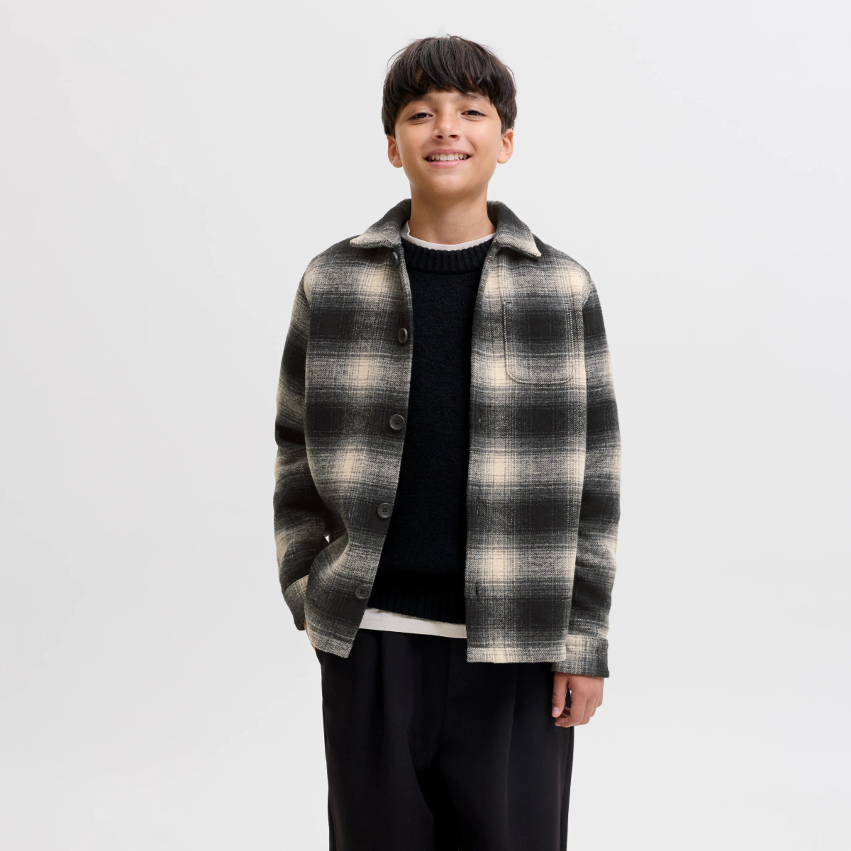 Jack & Jones - Overshirt Soho Ollie Asphalt Checks