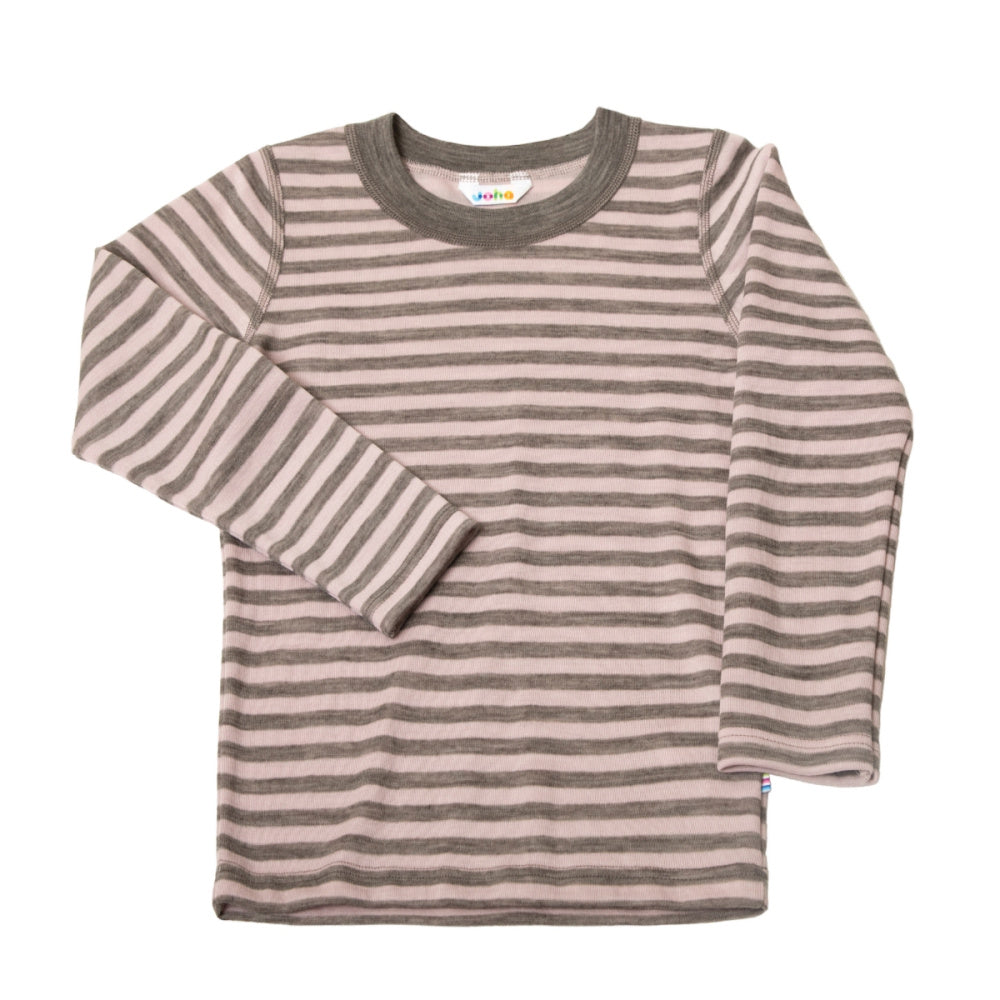 Joha - Genser Barn i Ull Striper Rosa