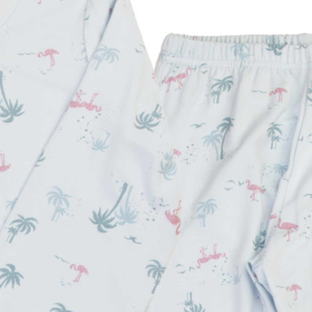 Joha - Pysjamas 2-delt Bambus Flamingo Lyseblå