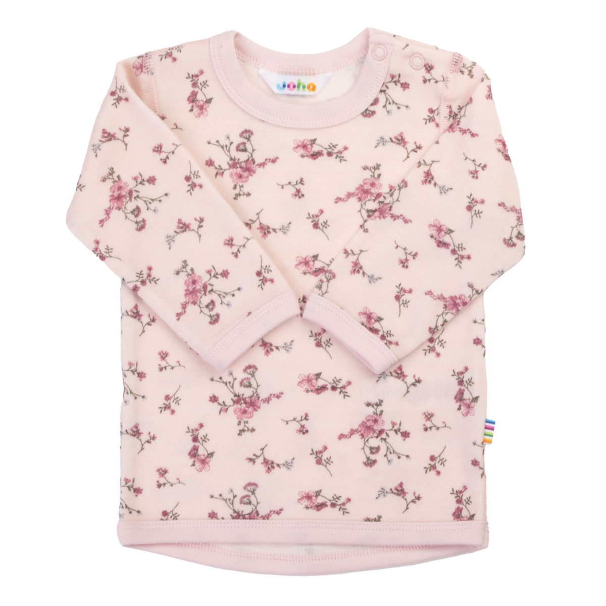 Joha - Trøye i Ull og Bambus Blomst Lys Rosa