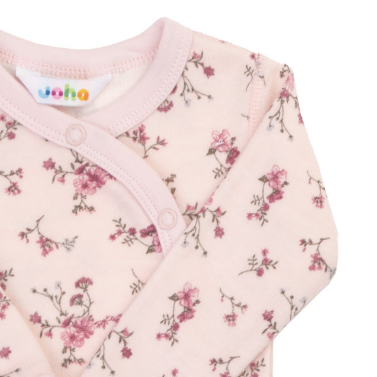 Joha - Omslagsbody i Ull/ Bambus Blomst Lys Rosa