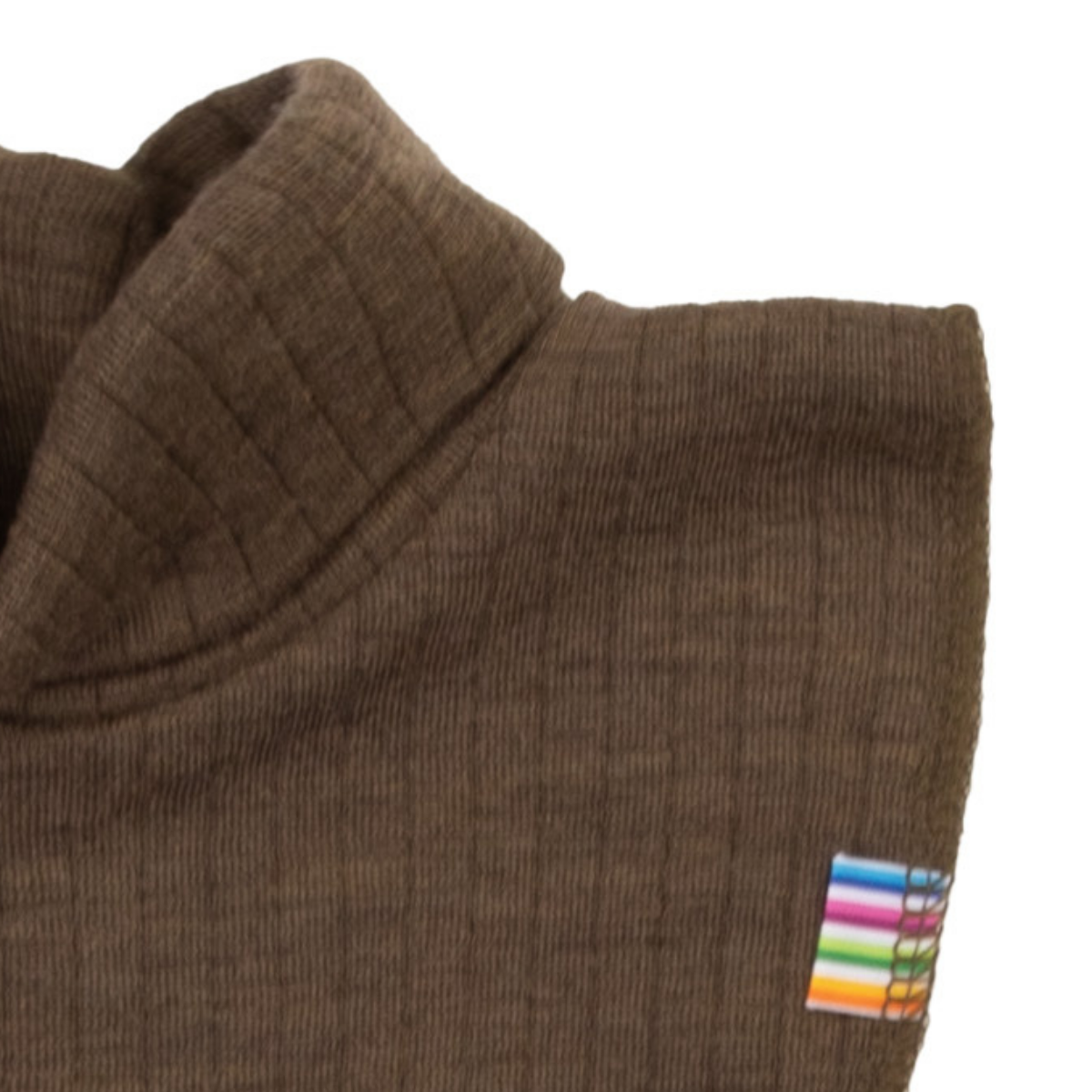 Joha - Ullhals 2-lags Poloneck Colourful Brun