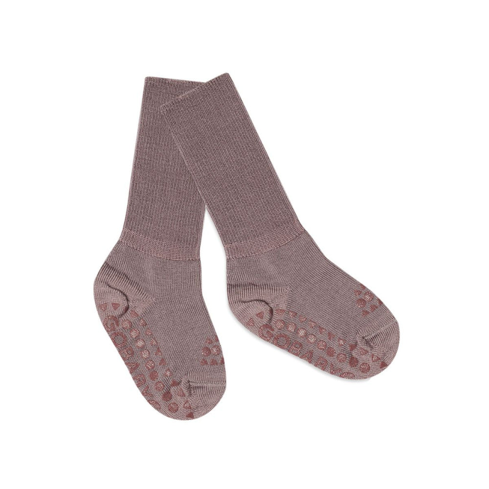 GoBabyGo - Ullsokker Merino Antiskli Dark Purple Dove