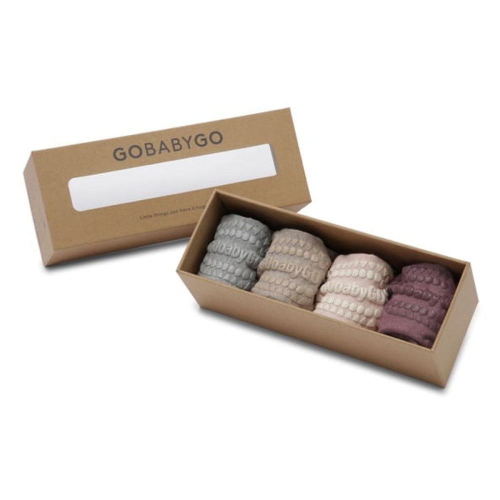 GoBabyGo - Sokker Bambus Combo-box 4 pk LV Purple/ Pink/ Grey/ Sand
