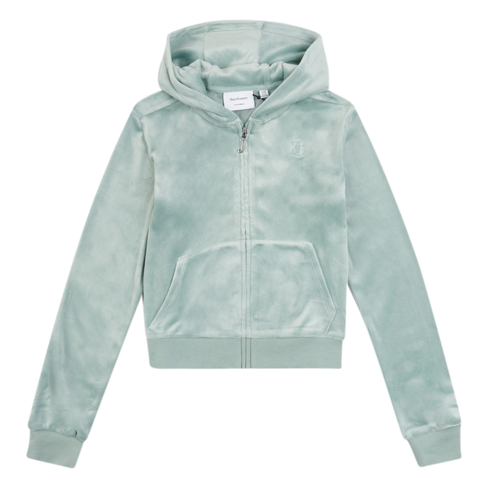 Juicy Couture - Velourjakke Tonal Zip Hoodie Chinois Green