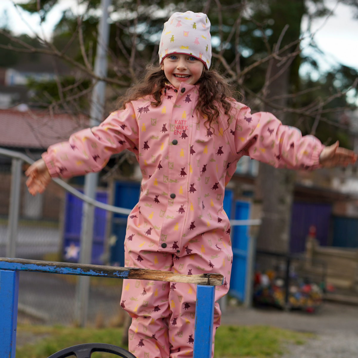 Kattnakken - Helårsregndress Hagl Rosa Krystall