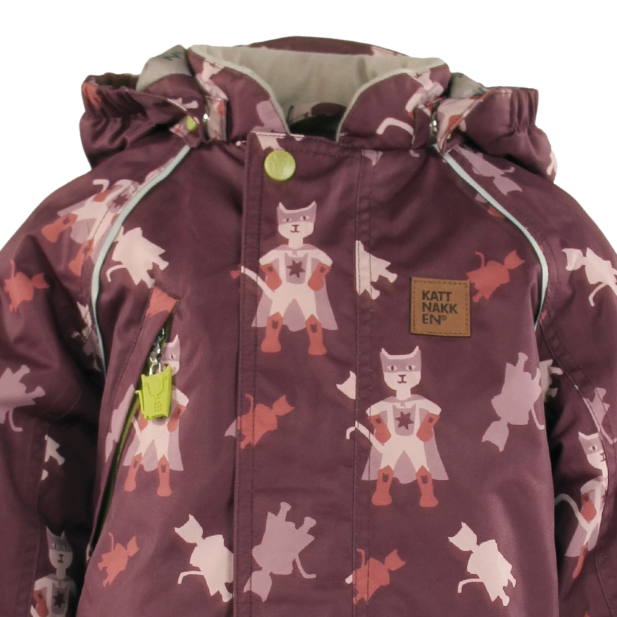 Kattnakken - Vinterdress Baby Snø Burgunder