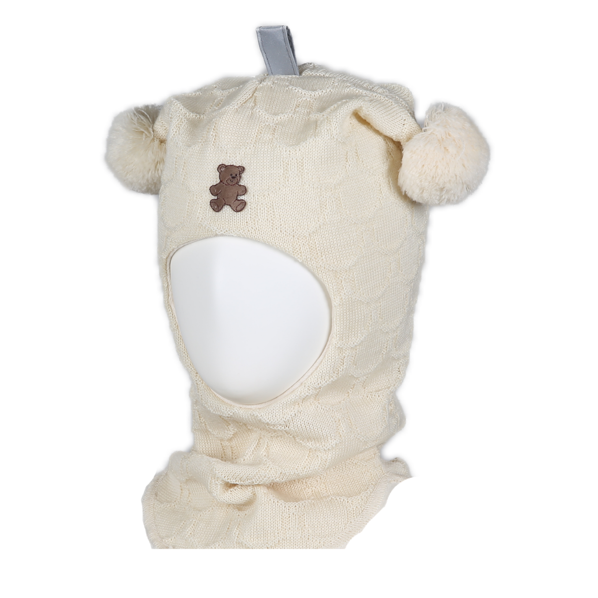 Kivat - Balaclava i Ull Struktur Dusker Bamse Offwhite