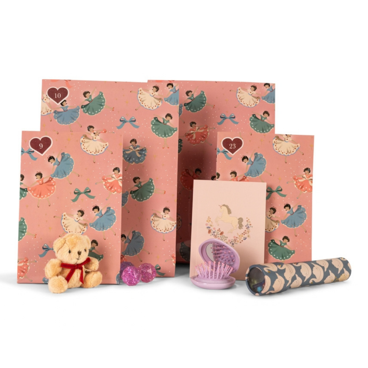 Konges Sløjd - Julekalender 24 stk Beige/ Pink