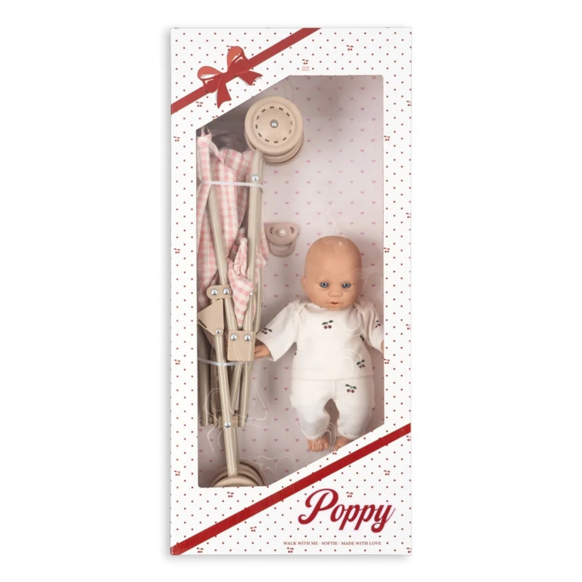 Konges Sløjd - Dukkevogn Poppy Pink Check
