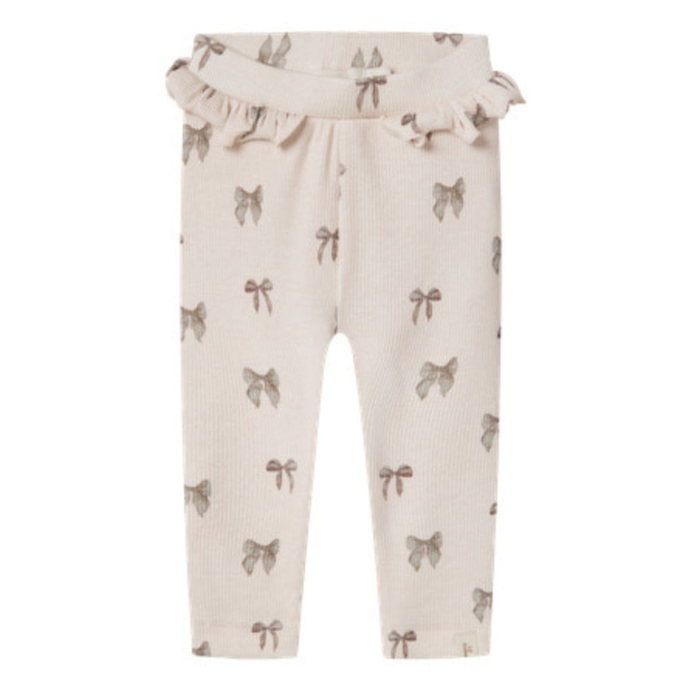Lil'Atelier - Leggings Baby Gavo Silver Peony Bow
