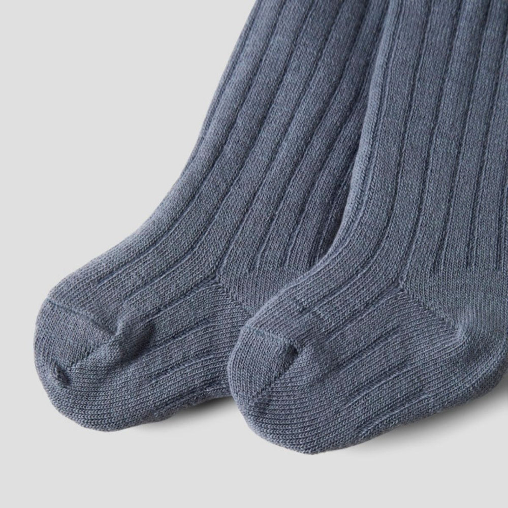 Name It - Strømpebukse Baby Ull/ Bomull Rib Wakma Folkstone Gray
