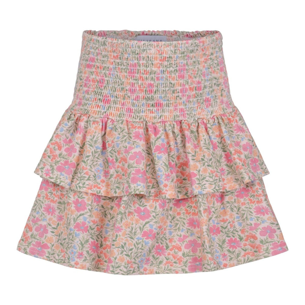 Vilje & Ve - Skjørt Milla Print Coral Pink