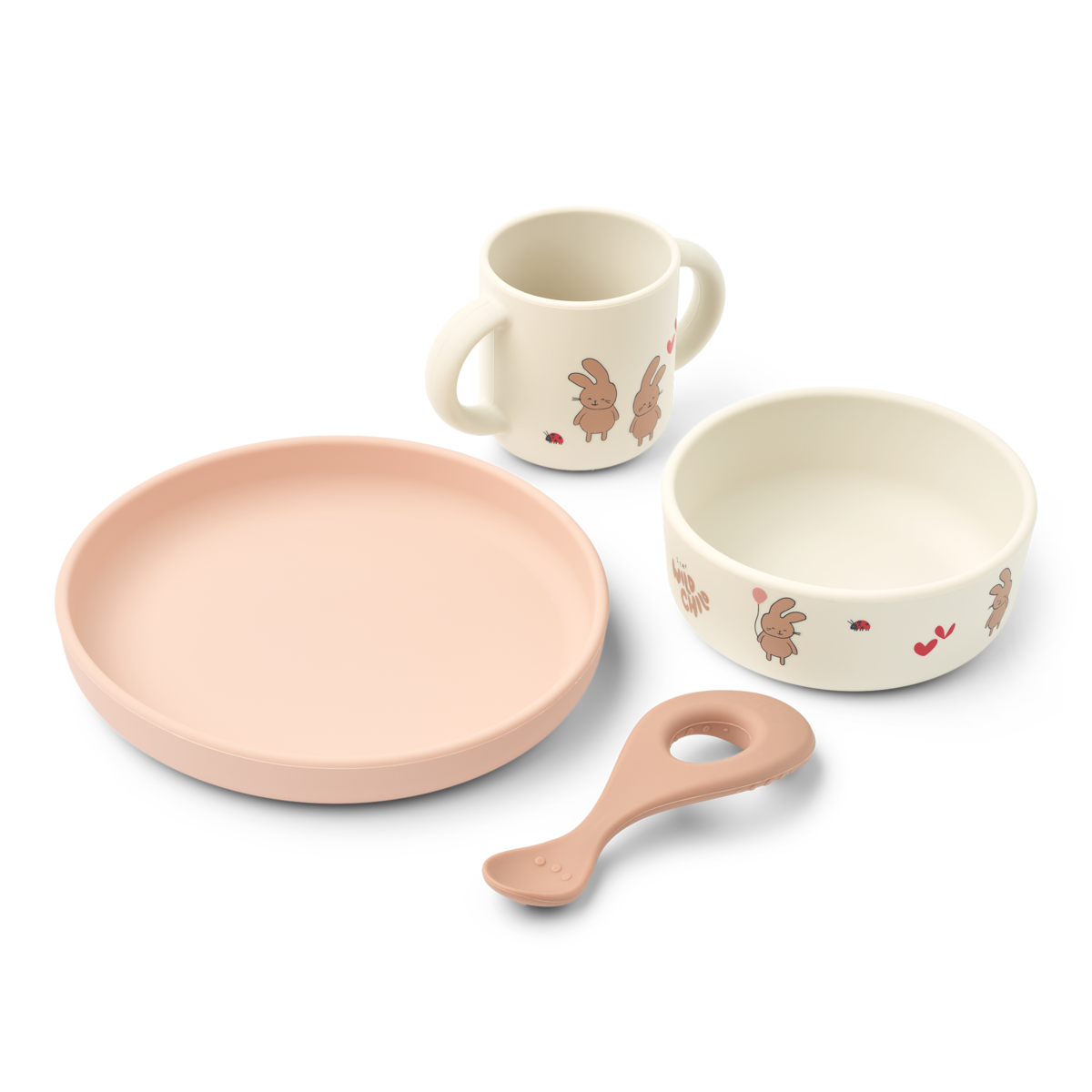 Liewood - Spisesett Vivi Wild Child / Rosey