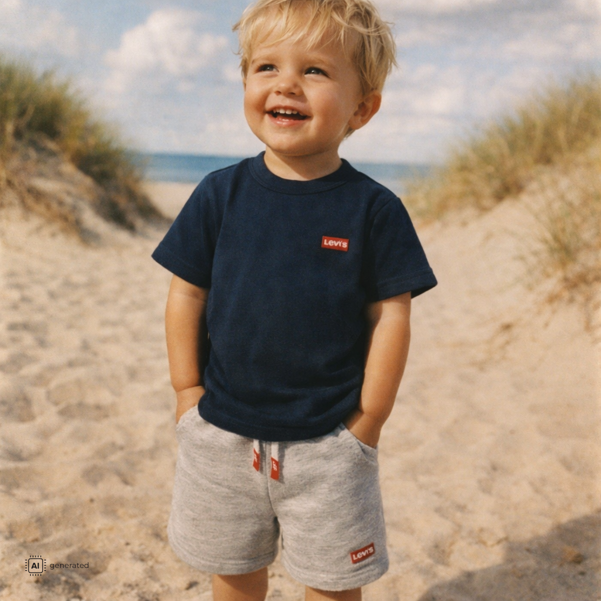 Levi's – Sett Baby Batwing Tee & Knit Shorts Dress Blues