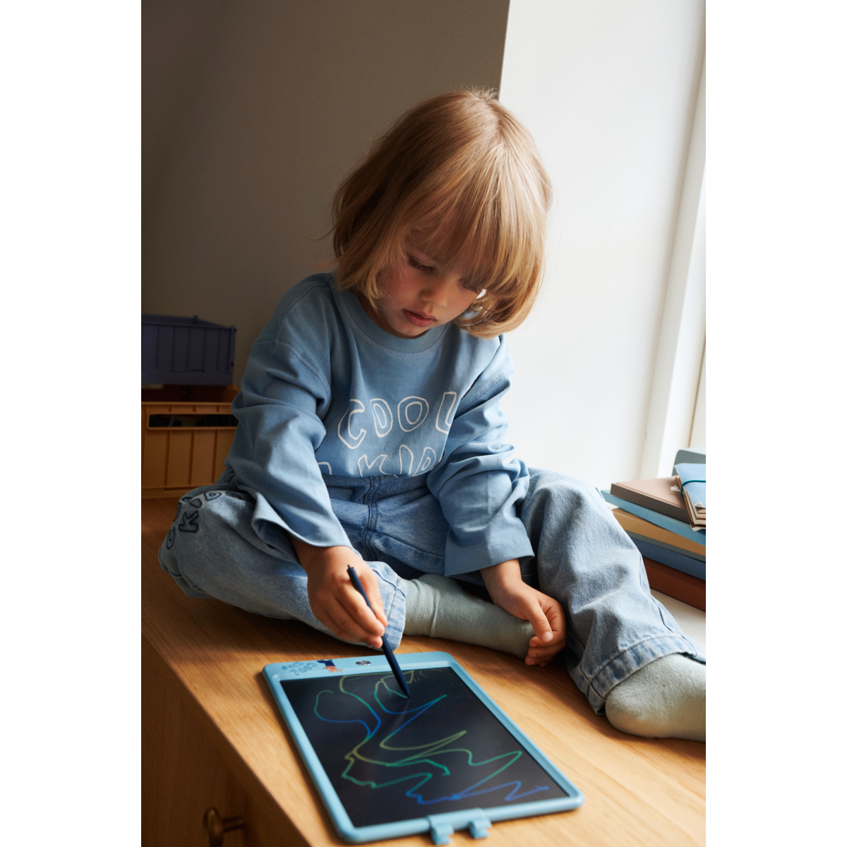 Liewood - Magisk Tegnebrett LCD 10" Zora Tiger / Beach Blue