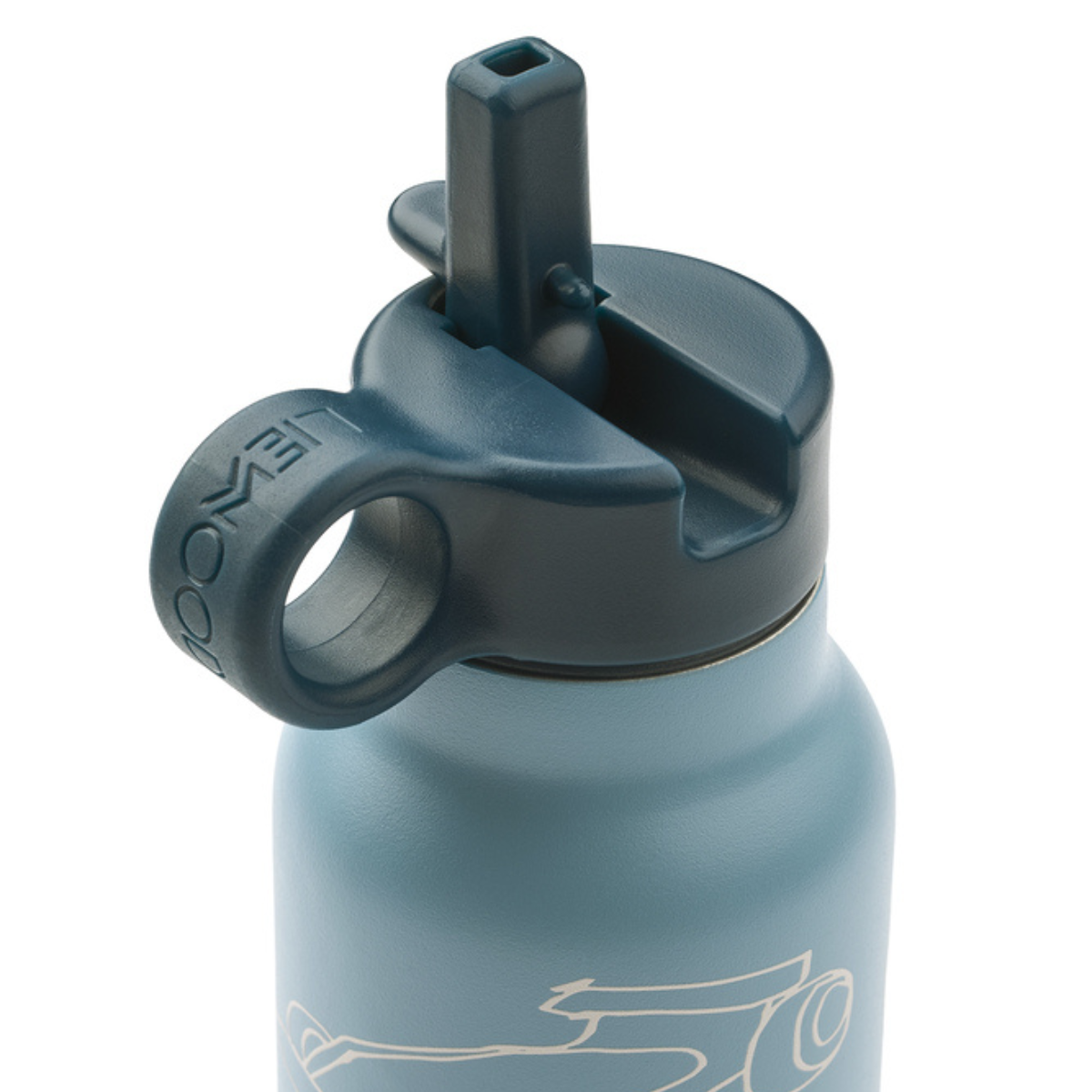 Liewood - Drikkeflaske Falk 350ml Race Cars Beach Blue