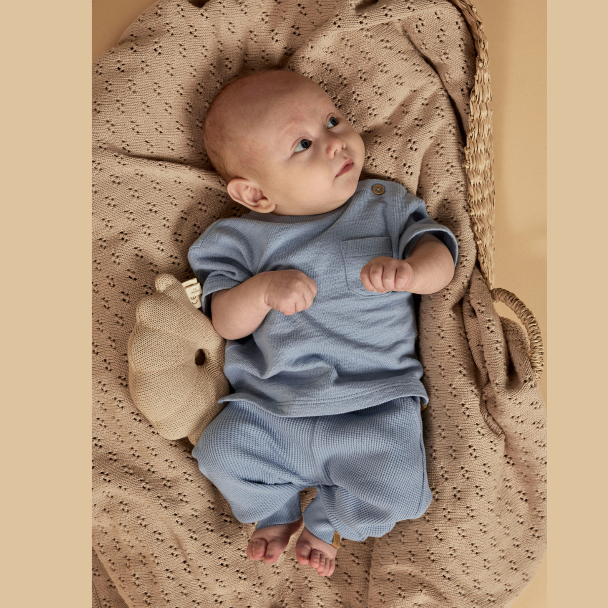 Lil' Atelier - Bukse Baby Harun Loose Dusty Blue