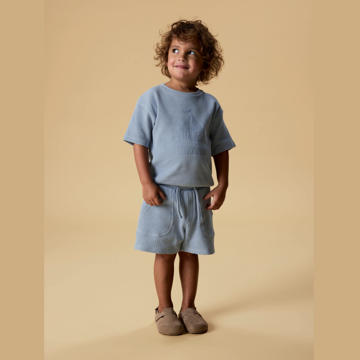 Lil' Atelier - T-skjorte Harun Loose Dusty Blue