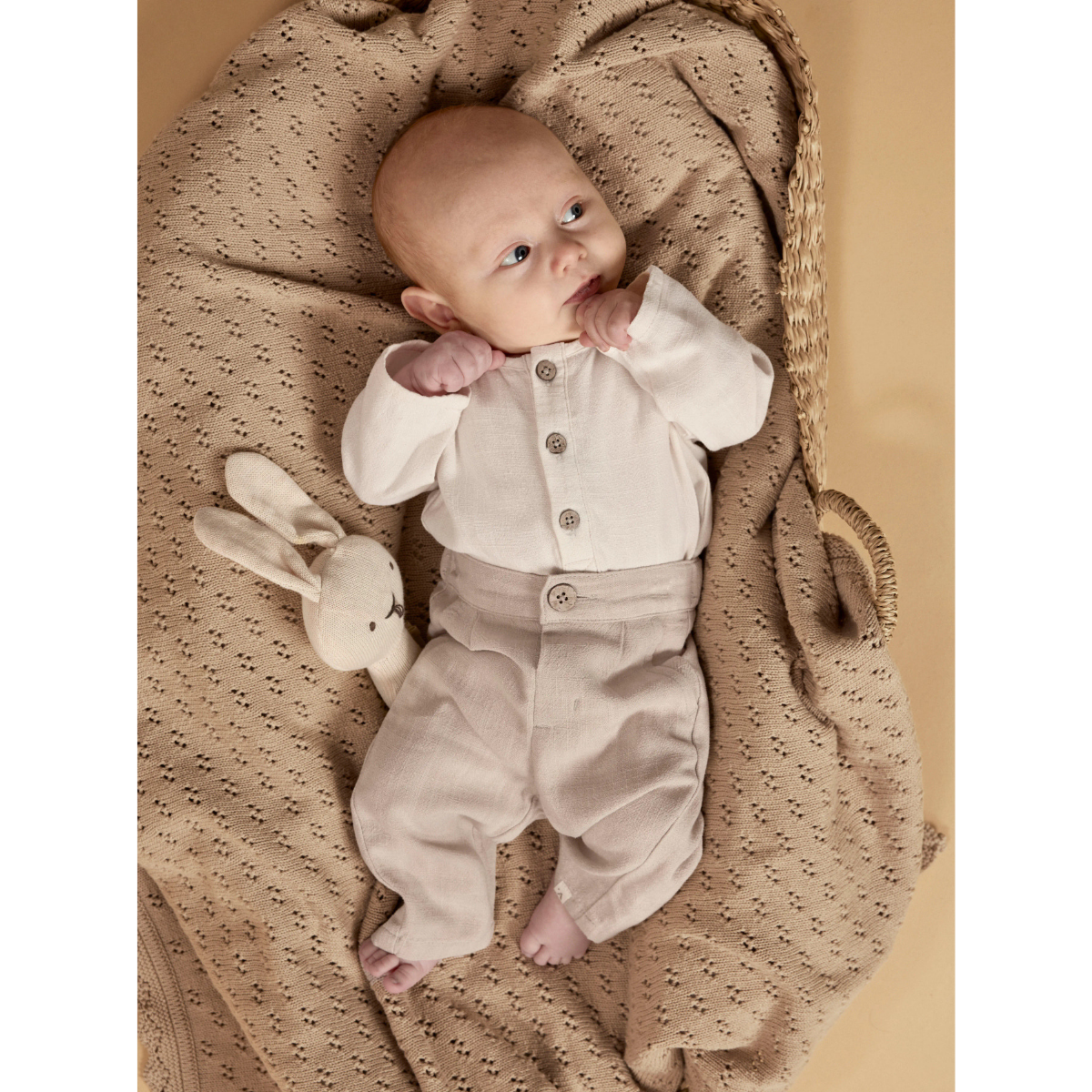 Lil' Atelier - Linbukse Baby Freddie Feather Gray