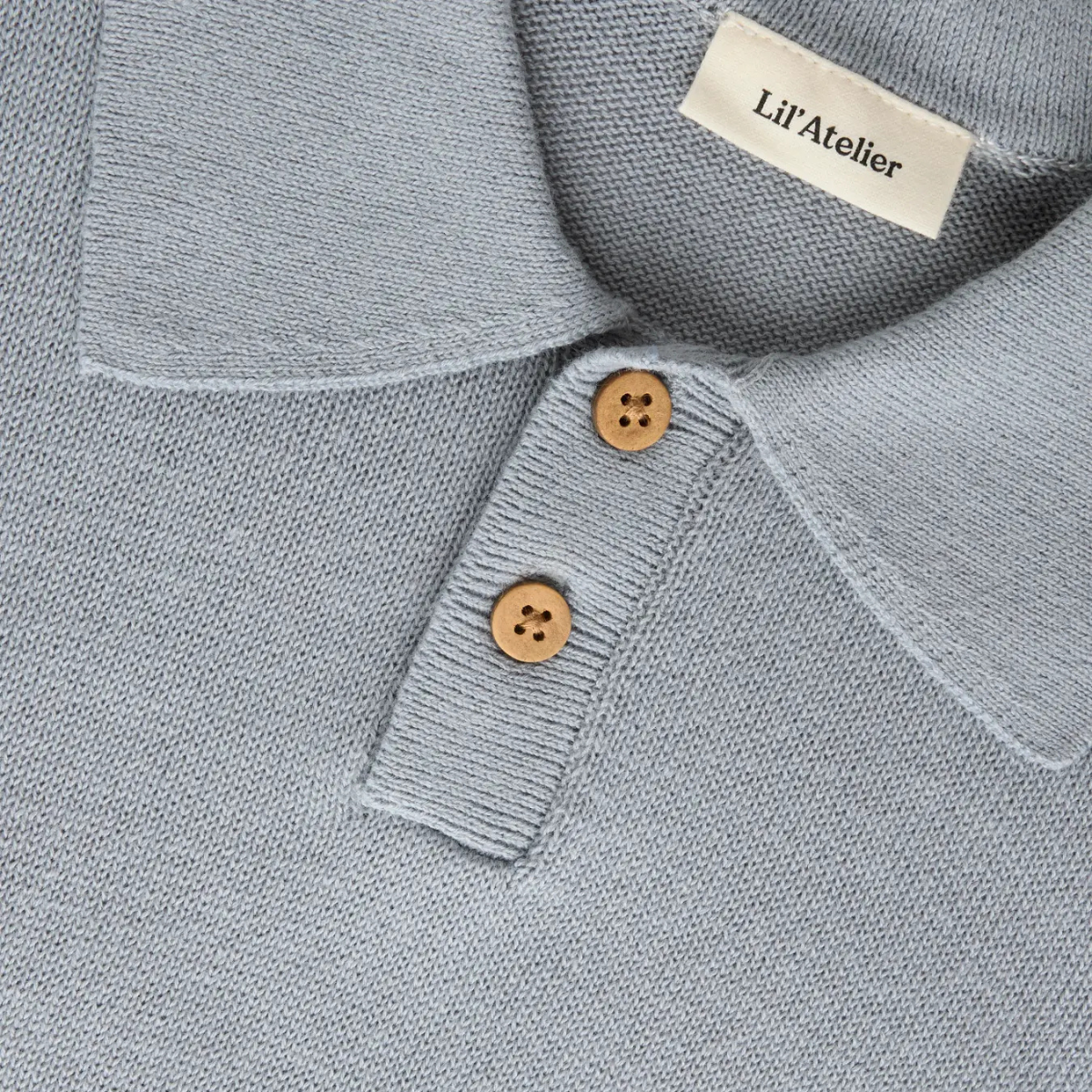 Lil' Atelier - Genser Polo Knit Hitos Sleet