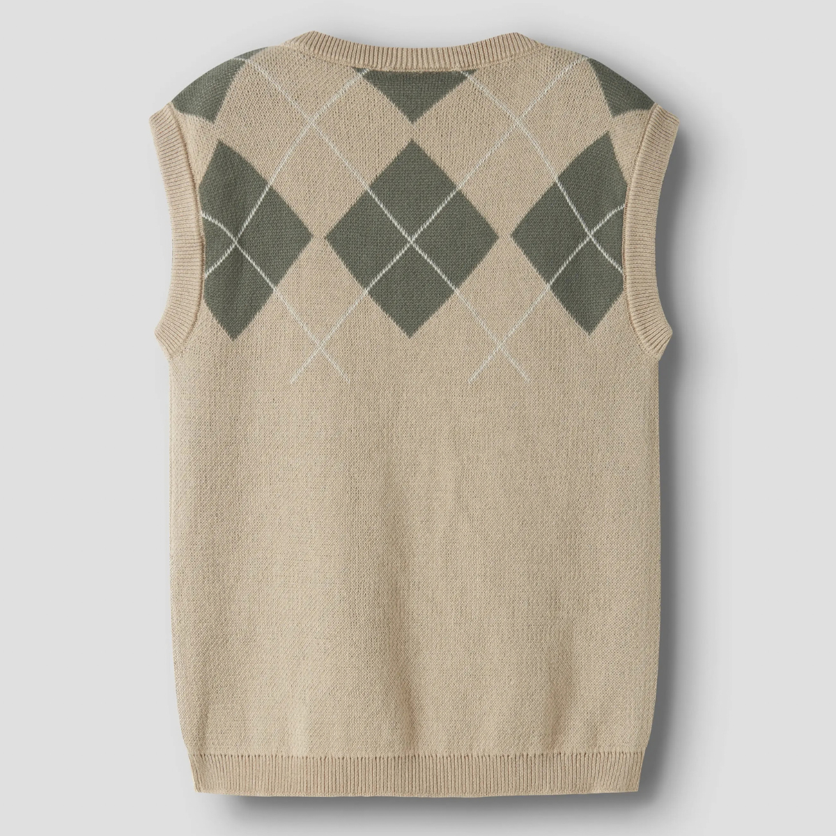 Lil' Atelier - Vest Ronan White Pepper/Green