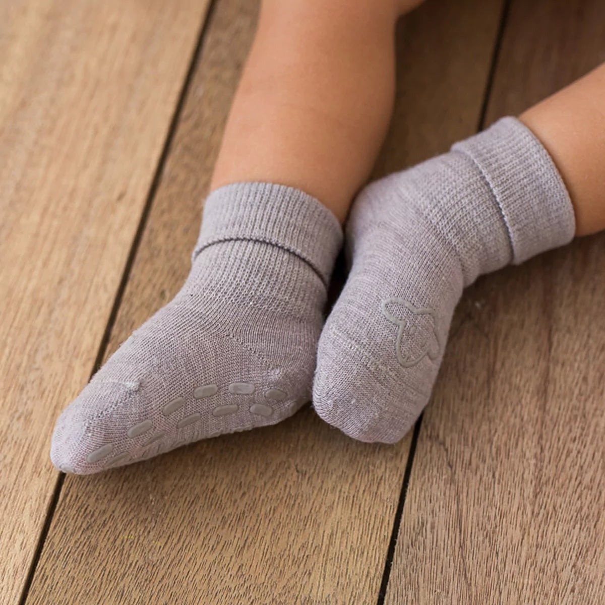 Lillelam - Ullsokker Antiskli Beige