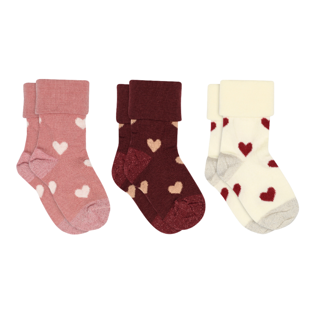 MP - Sokker i Bomull Amelia 3-pack Vintage Rose