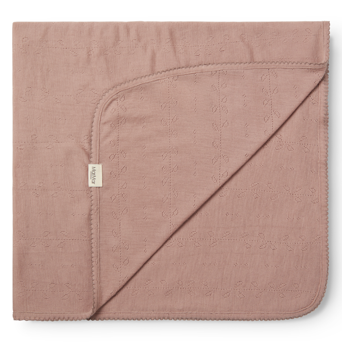 MarMar - Babyteppe i Ull Alida Pointelle Burnt Rose